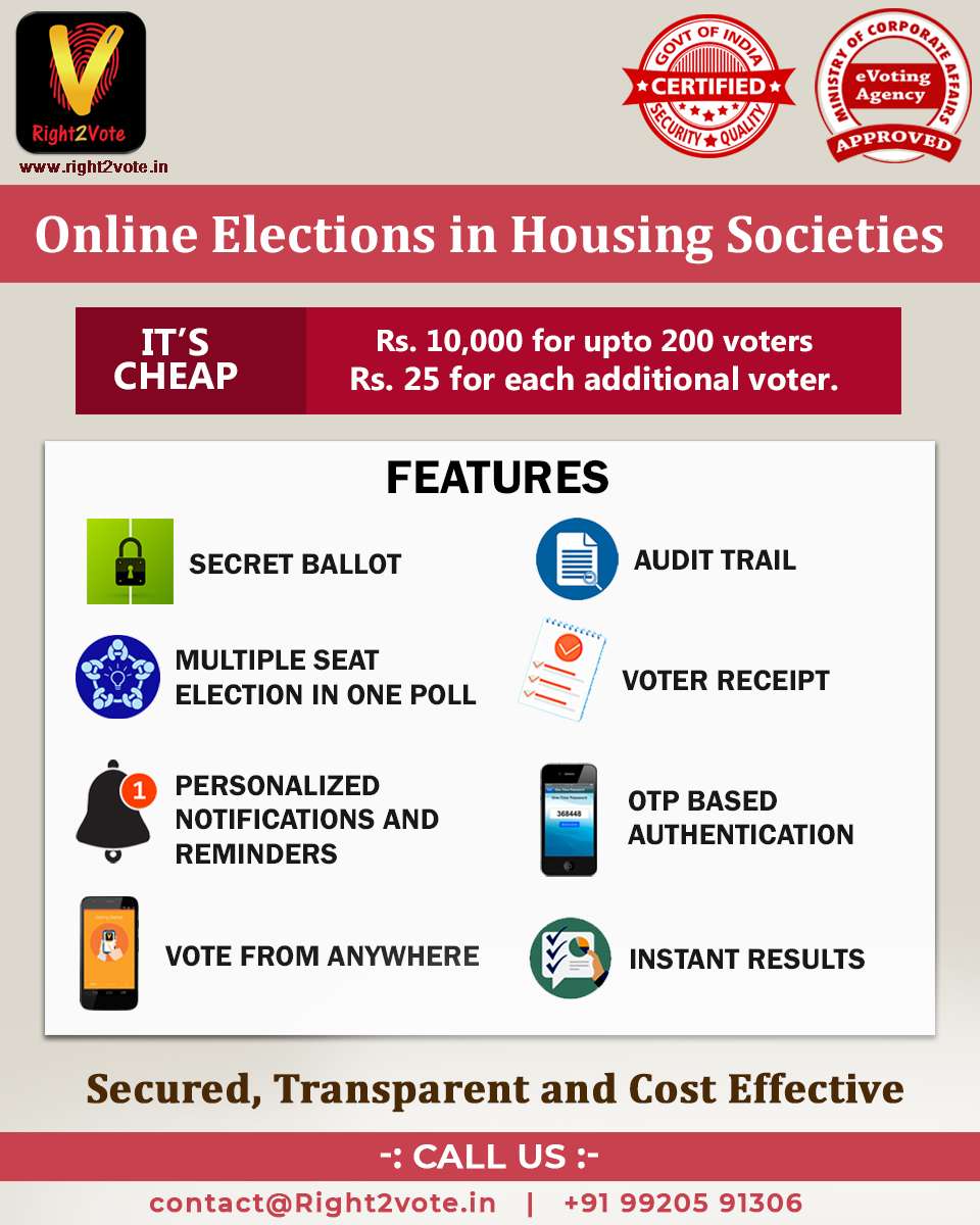 Online Voting In Cooperative Housing Societies - Right2Vote